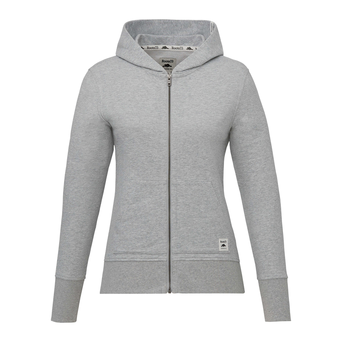 Roots - Women’s Canmore Eco Full Zip Hoodie - Grey Mix
