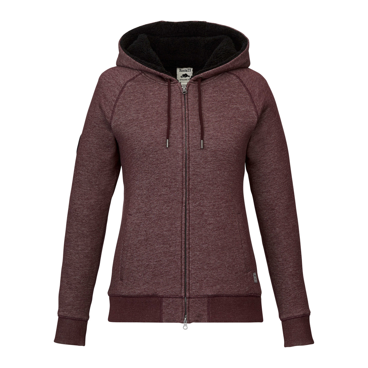 Roots - Women’s Copperbay Full Zip Hoodie - Burgundy Mix