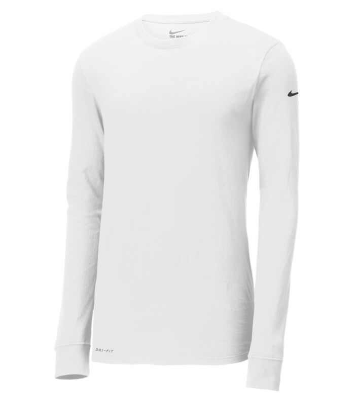 Nike - Dry-Fit Cotton/Poly Long Sleeve Tee - White