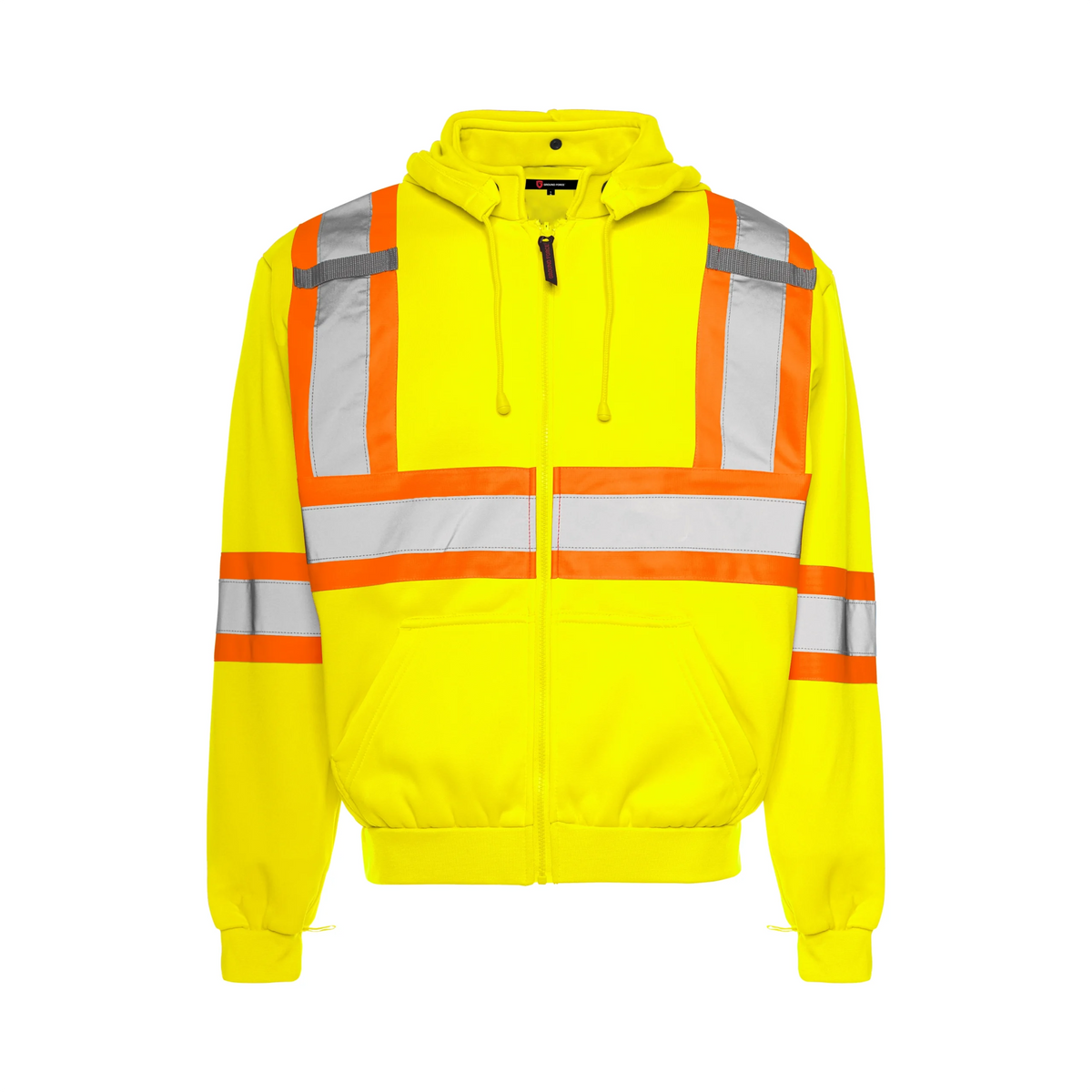 TH3 - Traffic Hoodie w/ Detachable Hood, 4″ Refl. Tape - Yellow