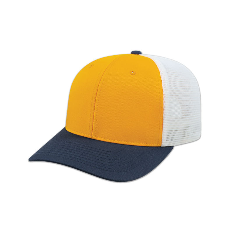 Flexfit 110® Trucker Mesh Back Cap - Athletic Gold/Navy/White