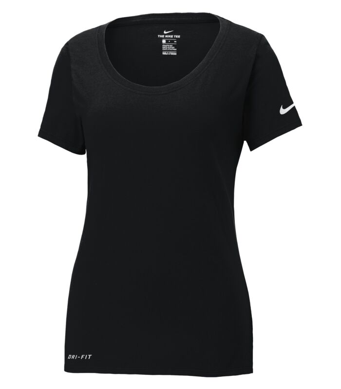 Nike Dri-Fit Cotton/Poly Scoop Neck Ladies' Tee - Black