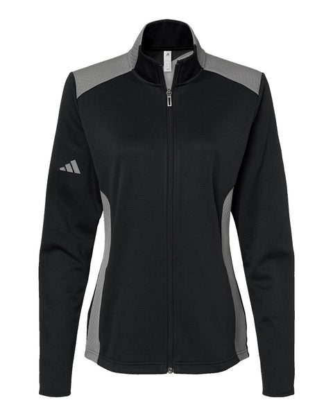 Adidas - Women's Textured Mixed Media Full-Zip Jacket