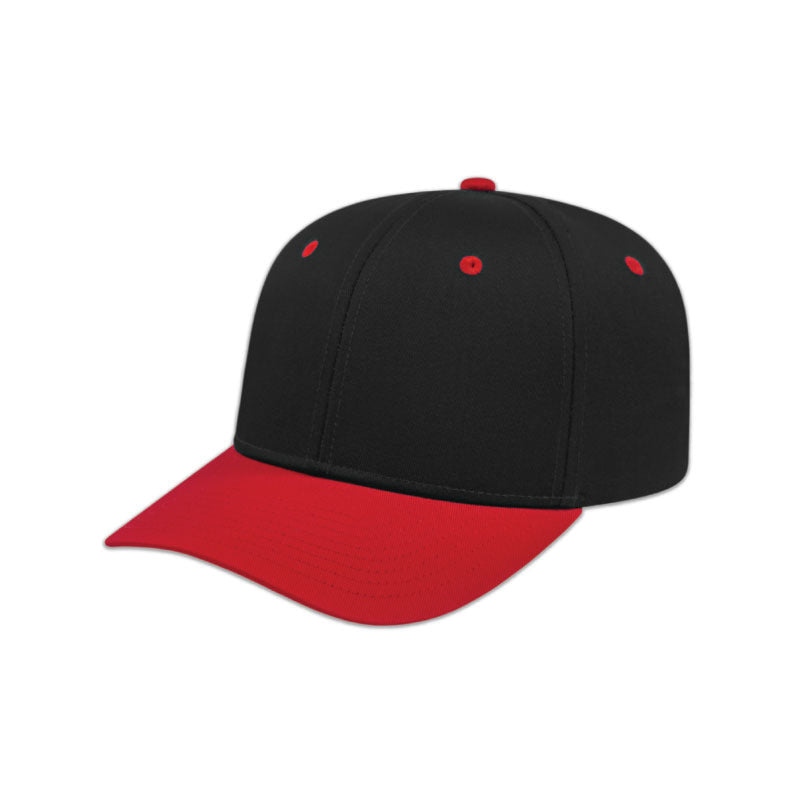 Original Poly/Cotton Snap Back Cap - Black/Red