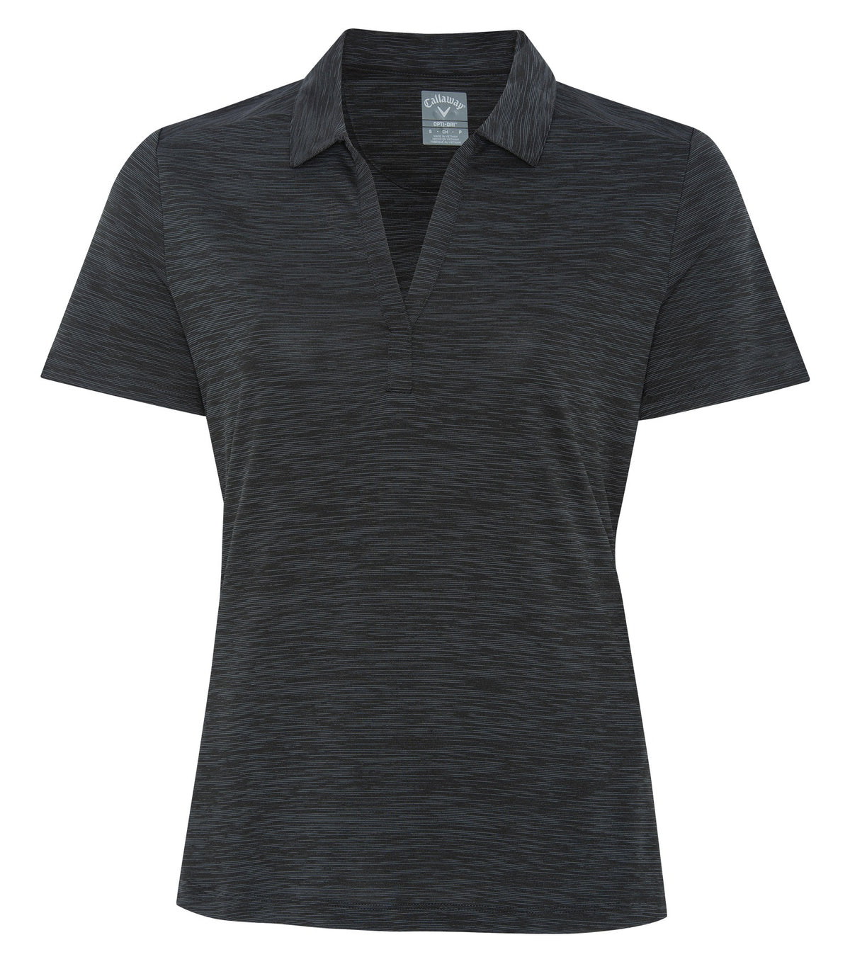 Callaway - Broken Stripe Texture Ladies' Polo - Black