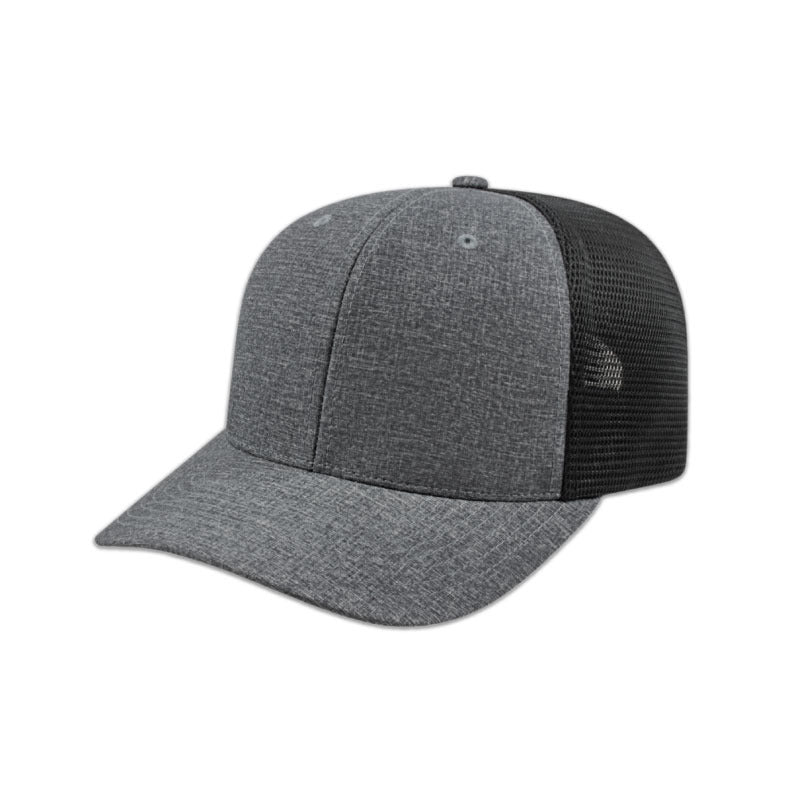 Flexfit 110® Melange Trucker Mesh Back Cap - Charcoal/Black