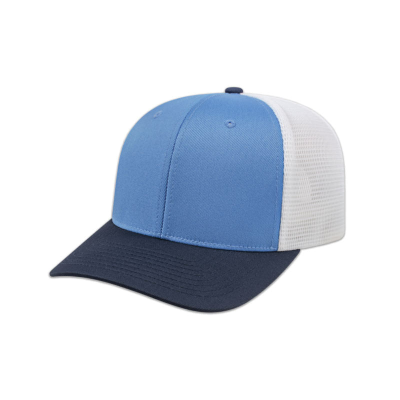 Flexfit 110® Trucker Mesh Back Cap - Columbia/Navy/White