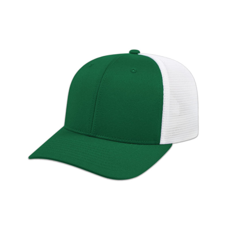 Flexfit 110® Trucker Mesh Back Cap - Dark Green/White