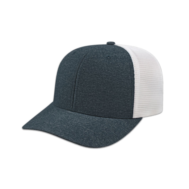 Flexfit 110® Melange Trucker Mesh Back Cap - Dark Navy/White