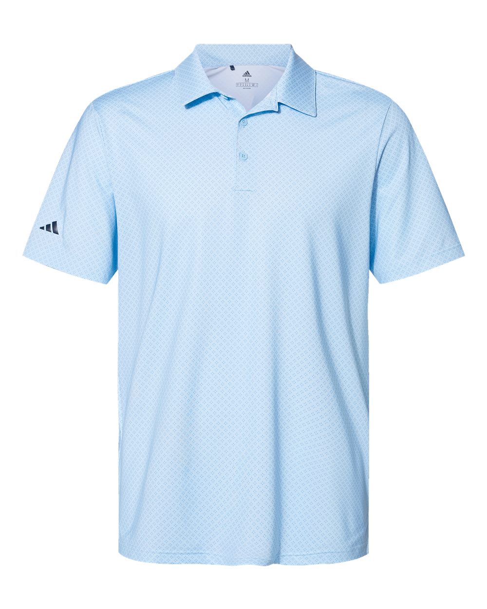 Adidas - Diamond Dot Print Polo - Glow Blue/White