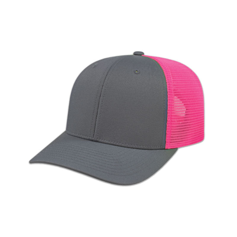 Flexfit 110® Trucker Mesh Back Cap - Graphite/Pink
