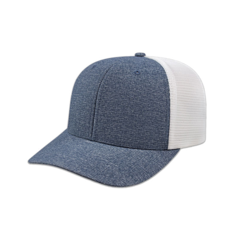 Flexfit 110® Melange Trucker Mesh Back Cap - Light Navy/White