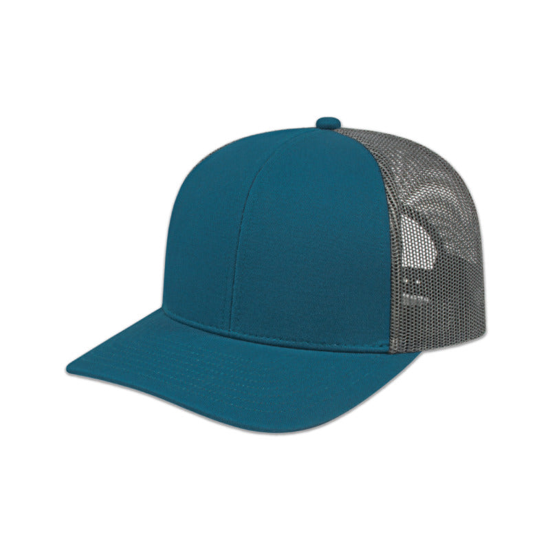 Poly/Cotton Mesh Back Cap - Marine Blue/Charcoal