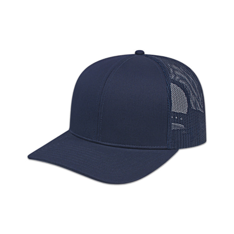 Poly/Cotton Mesh Back Cap - Navy