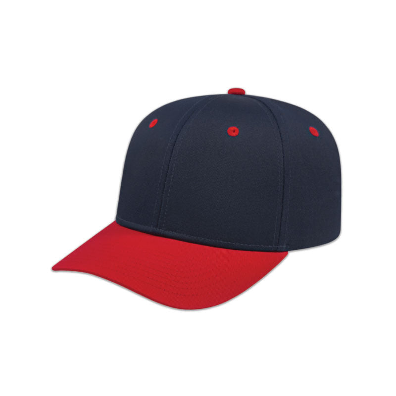 Original Poly/Cotton Snap Back Cap - Navy/Red