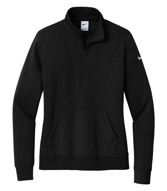 NIKE Club Fleece Sleeve Swoosh Ladies' 1/2-Zip - Black