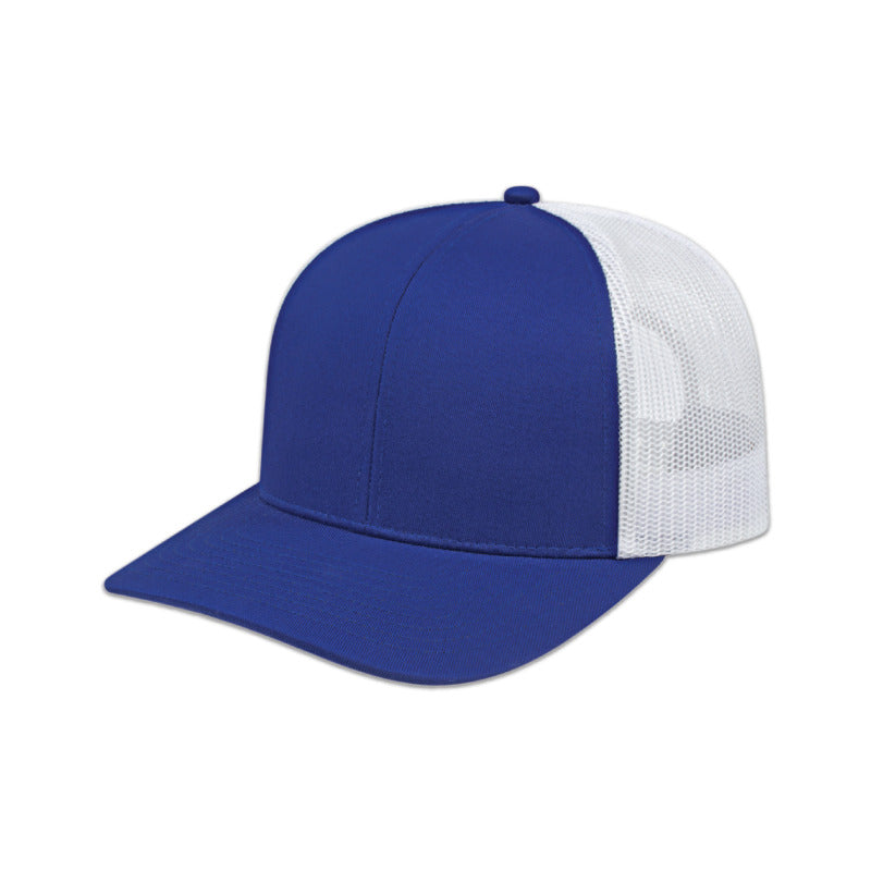 Poly/Cotton Mesh Back Cap - Royal/White