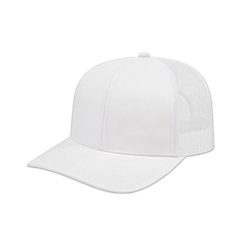 Poly/Cotton Mesh Back Cap - White