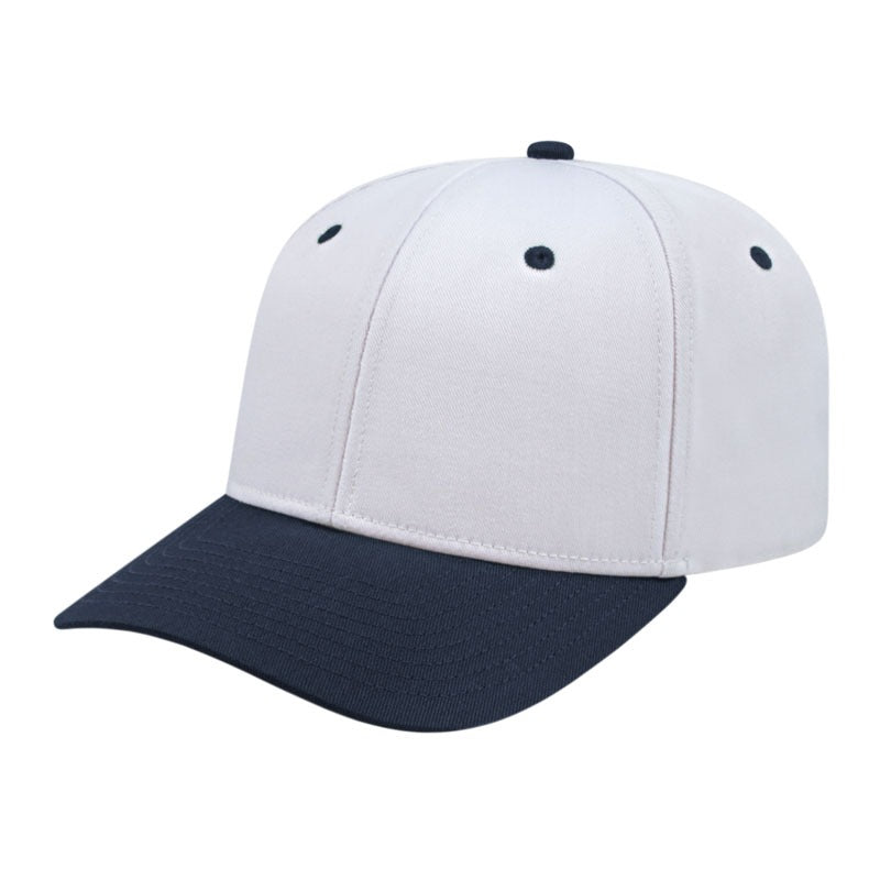 Original Poly/Cotton Snap Back Cap - White/Navy